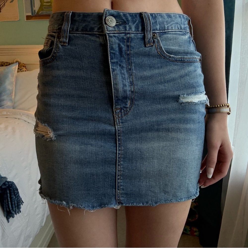 Aeropostale Blue Denim Mini Skirt